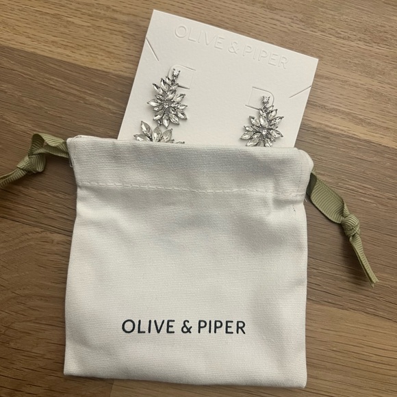 Elegant Silver Floral Earrings - Picture 2 of 5